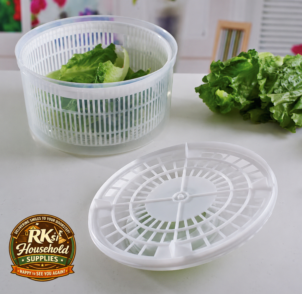 Salad Spinner – Wash, Spin & Dry Lettuce, Salad Greens, Fruits, Herbs & Vegetables, 3 Liter Basket