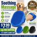 Pet Safe Silicone Bath & Grooming Brush for Dogs & Cats – Gentle, Adjustable & Durable