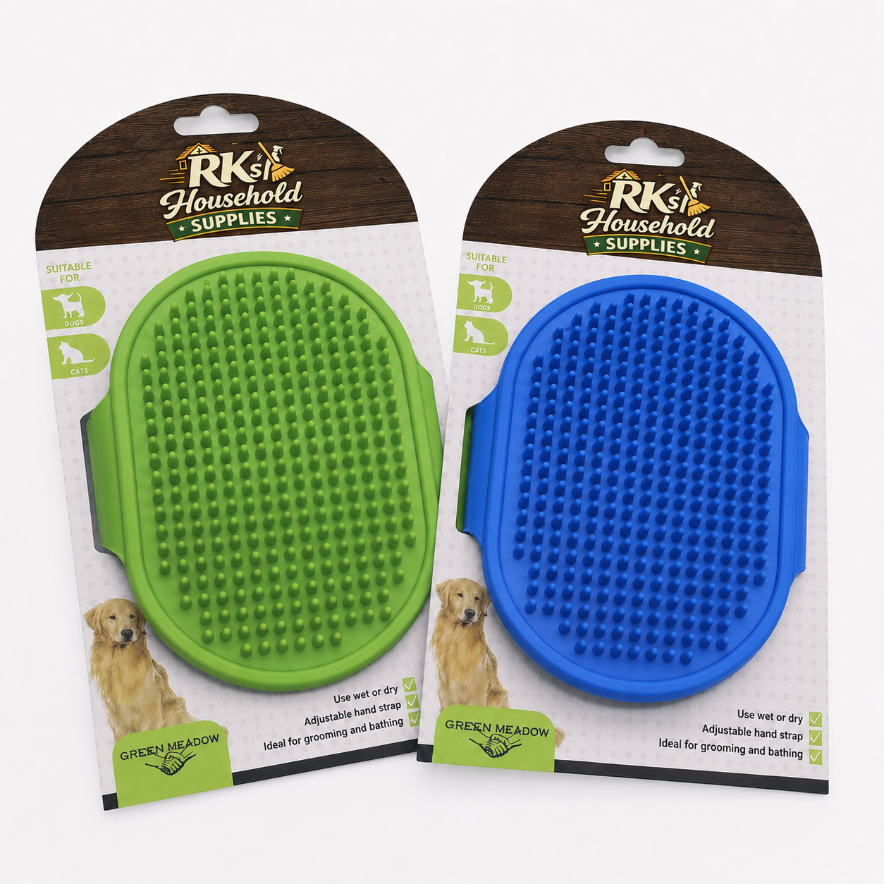 Pet Safe Silicone Bath & Grooming Brush for Dogs & Cats – Gentle, Adjustable & Durable