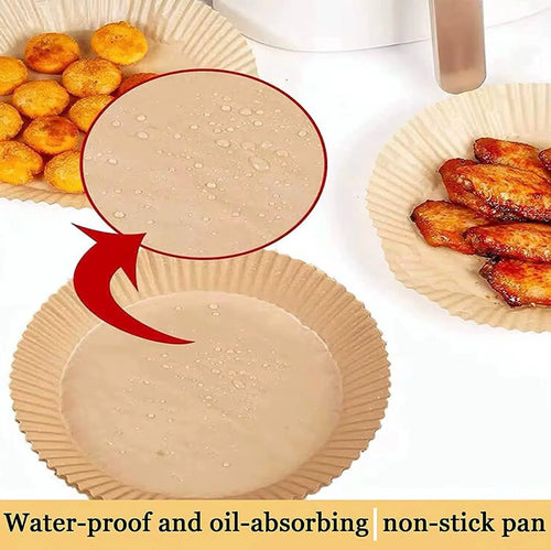 6-Inch Air Fryer Liners, 100 Pack – Disposable Paper Liners for Small & Medium Air Fryers