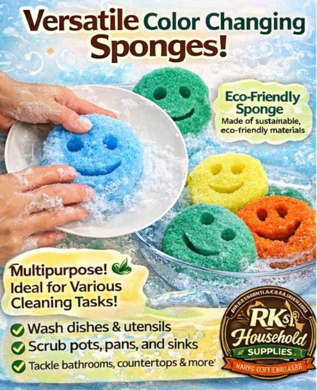 Temperature-Changing Smile Sponges – Buy 2, Get 1 Free | 3 x 3-Packs (9 Total Sponges) | $15.98 with Free Shipping