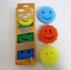 Temperature-Changing Smile Sponges – 3-Pack | Soft in Warm Water, Firm in Cold Water